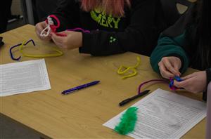 Students with crafts