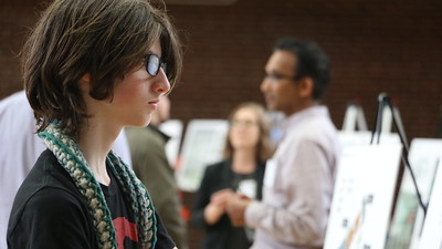 Student at presentation