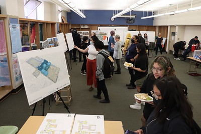 members attending open house event
