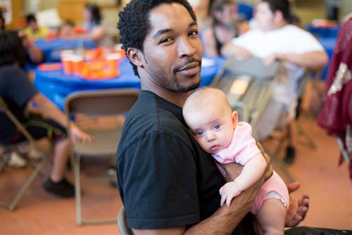 Teen Father and Infant 