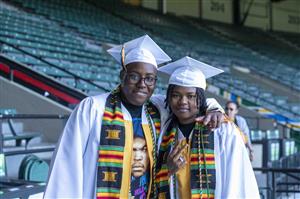 Students at graduation