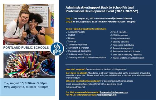 Admin Back to School 2023 | 2024