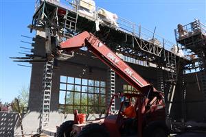 Walls going up on South side of the addition