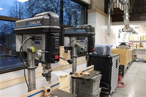 woodworking equipment in the new facility