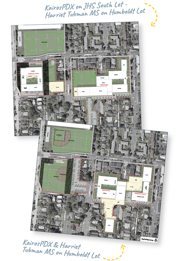 Jefferson HS exterior and sign objecting to I5 expansion.
