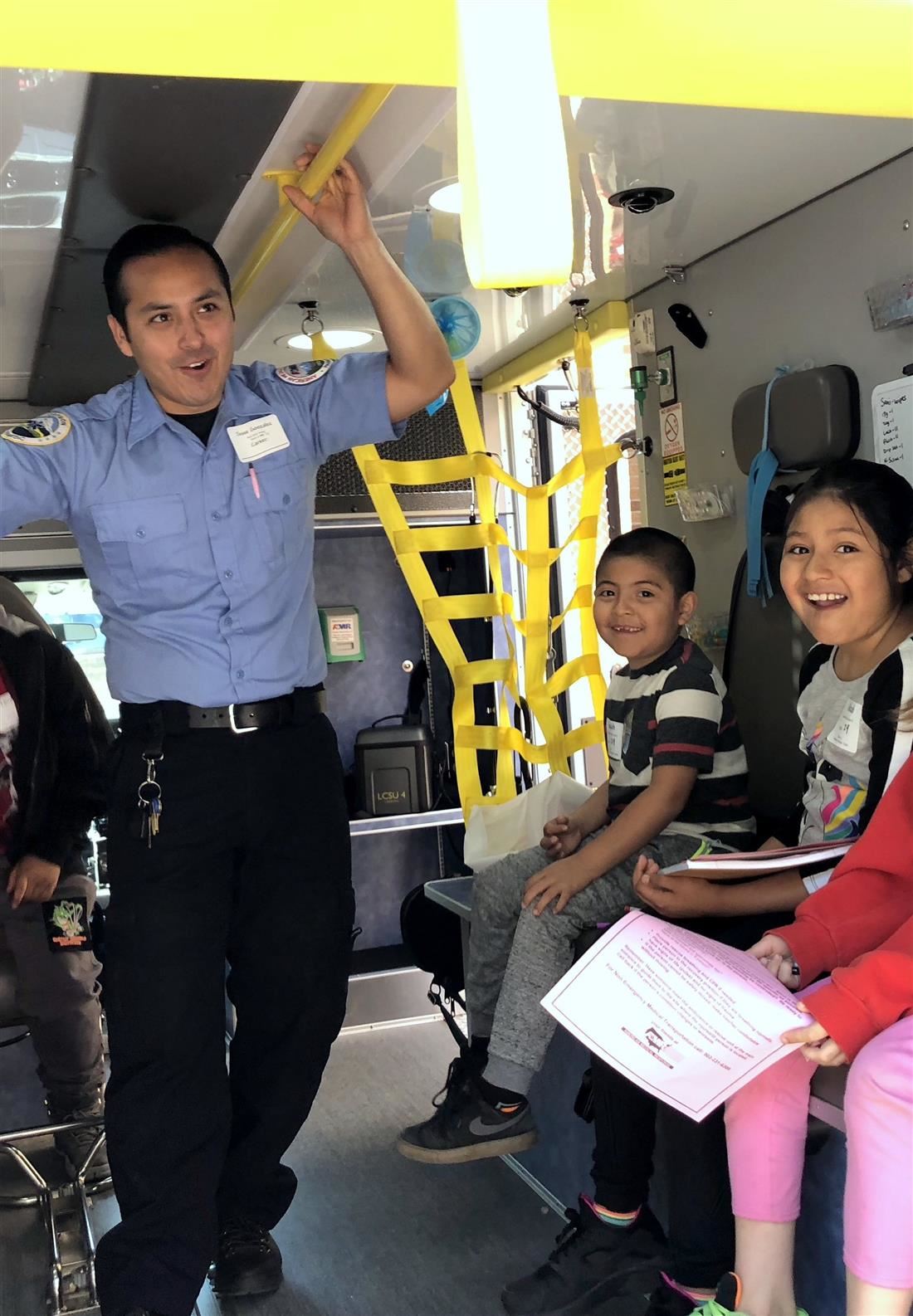 Students and vehicle driver