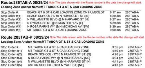 Bus routes