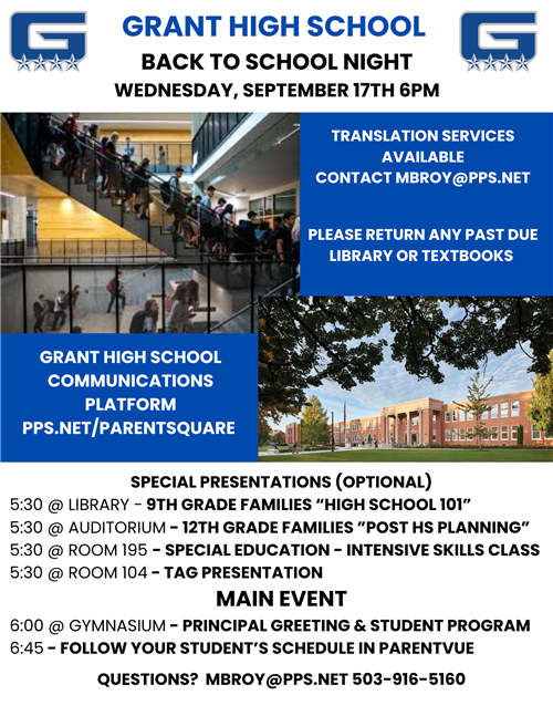 Back To School Night